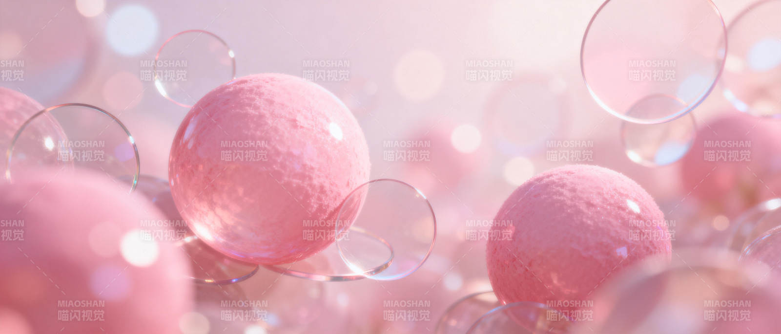 梦幻粉球泡泡图片