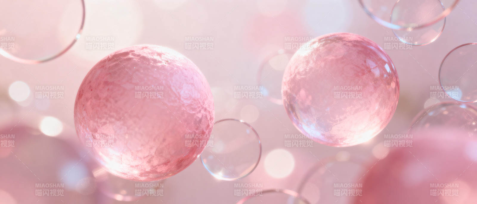 梦幻粉红气泡图片