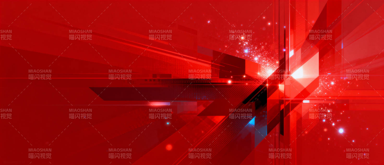 红色光影交错图片