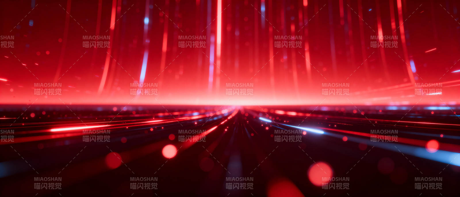 红色光速隧道图片