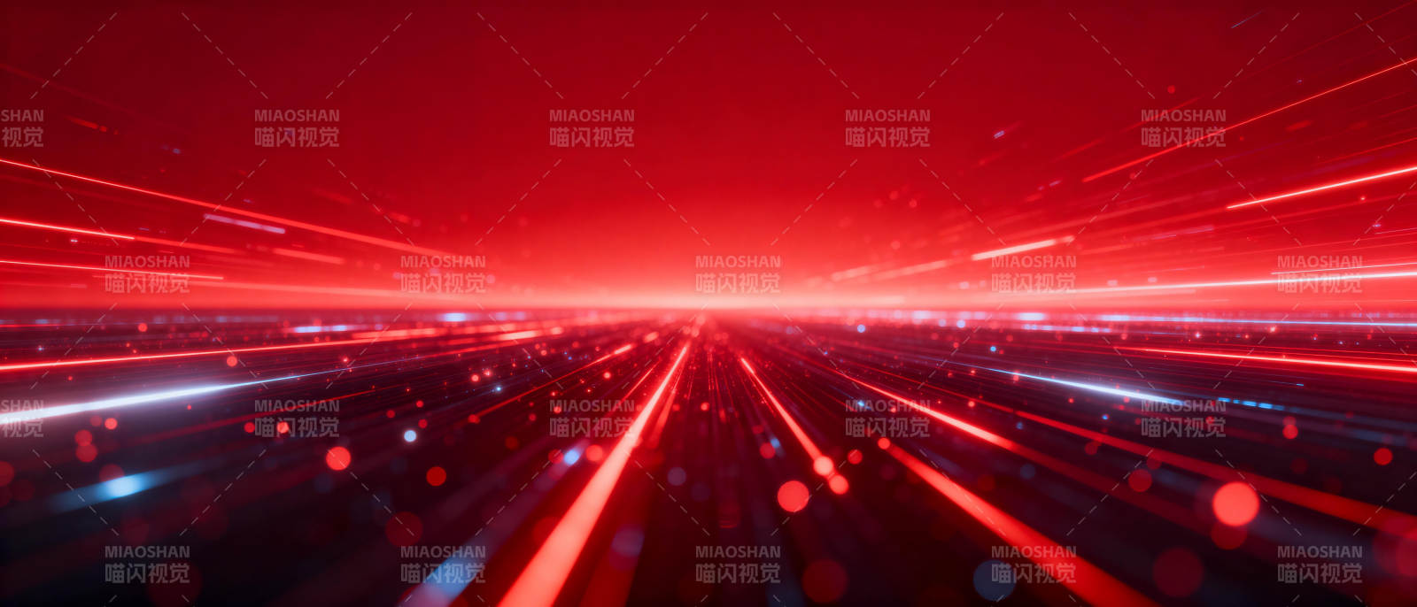 红色光速隧道图片