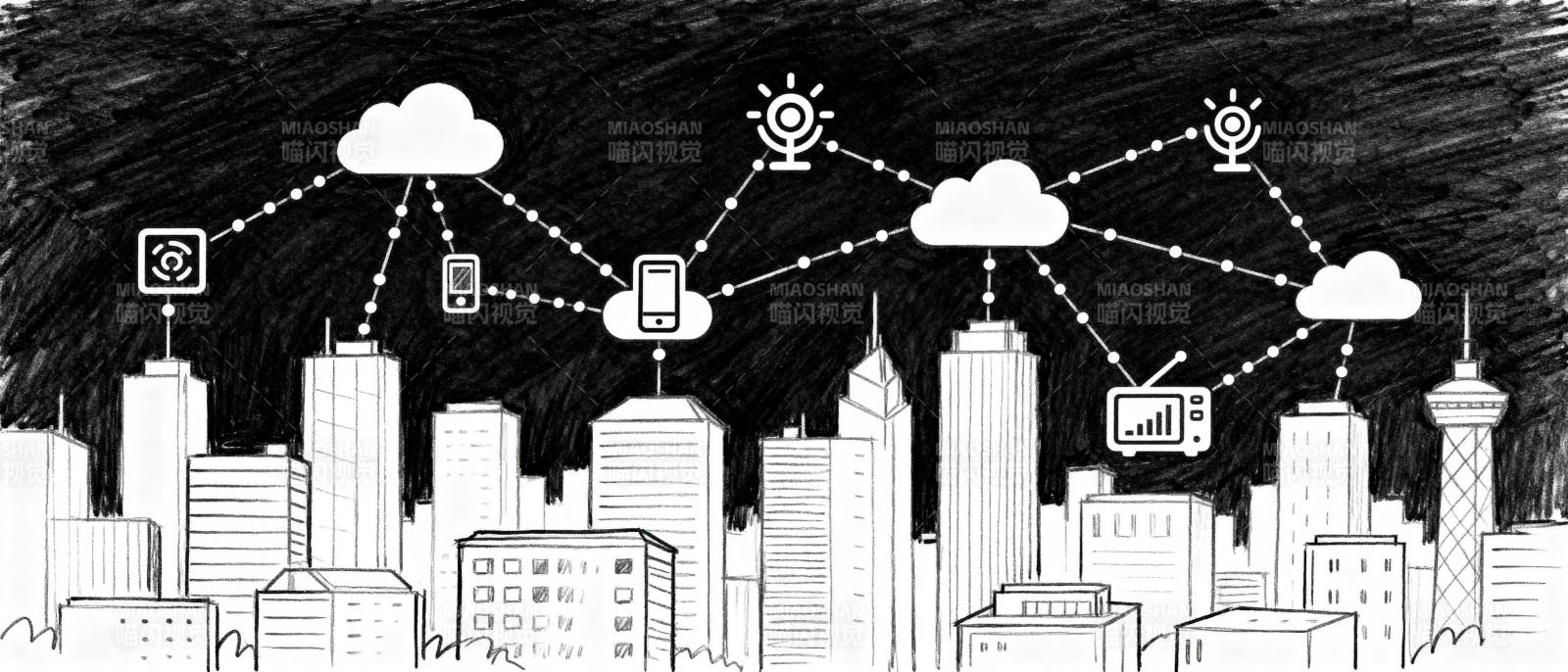 智慧城市互联图图片