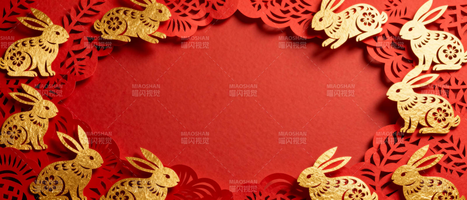 金兔贺岁 红喜迎春图片