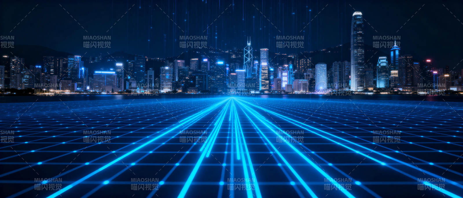 未来都市夜景图片