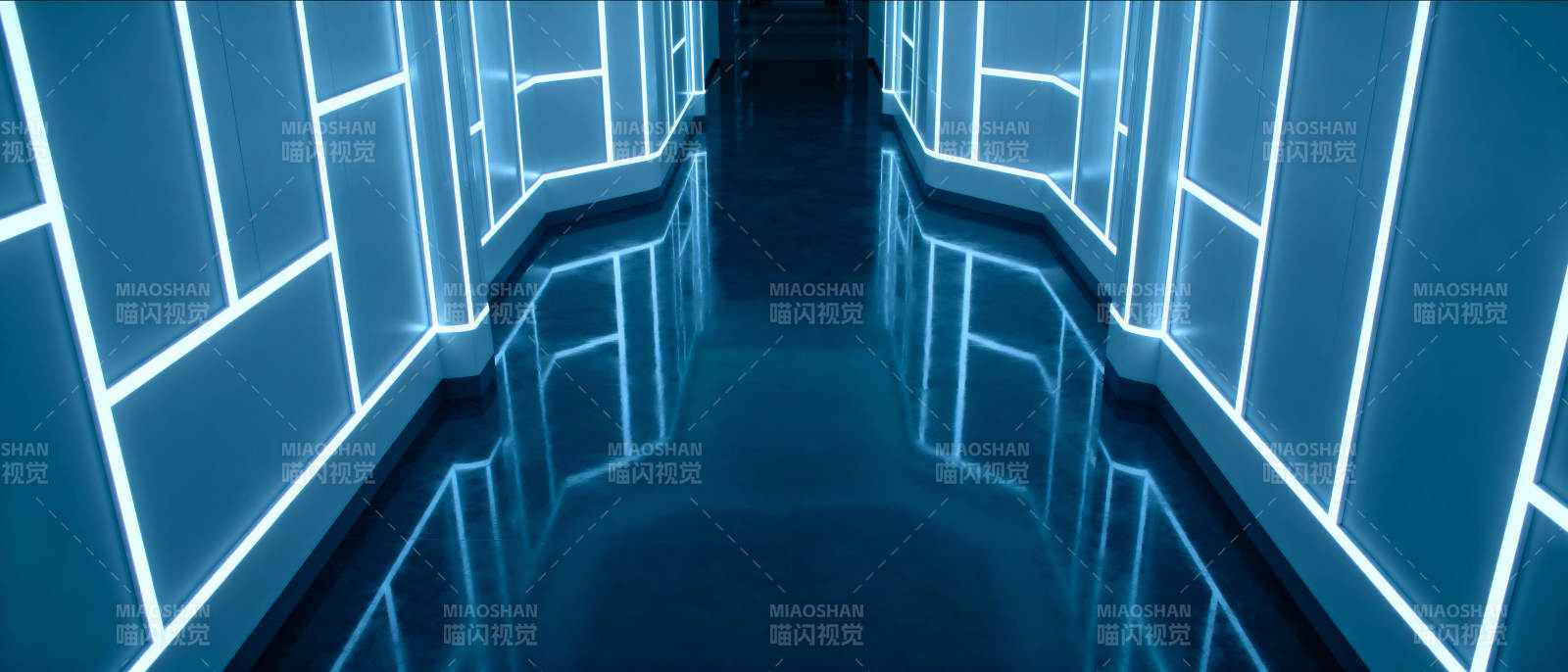 未来走廊光影交错图片