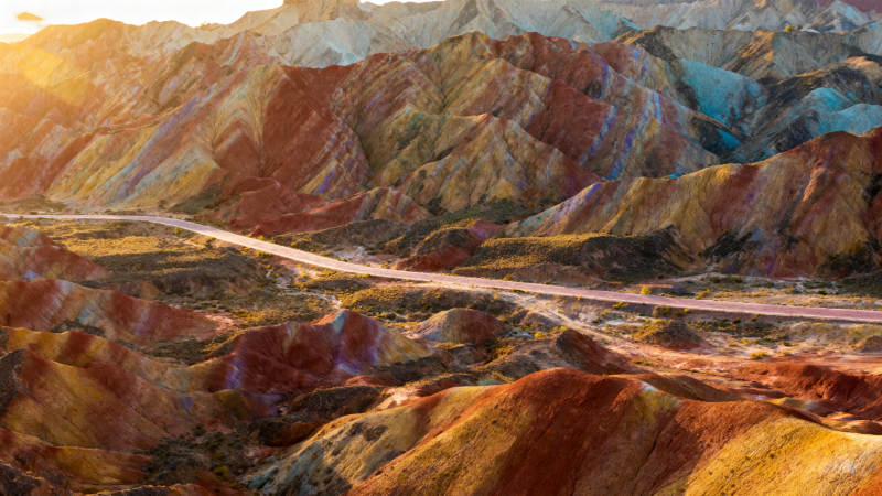 七彩丹霞地貌奇观图片