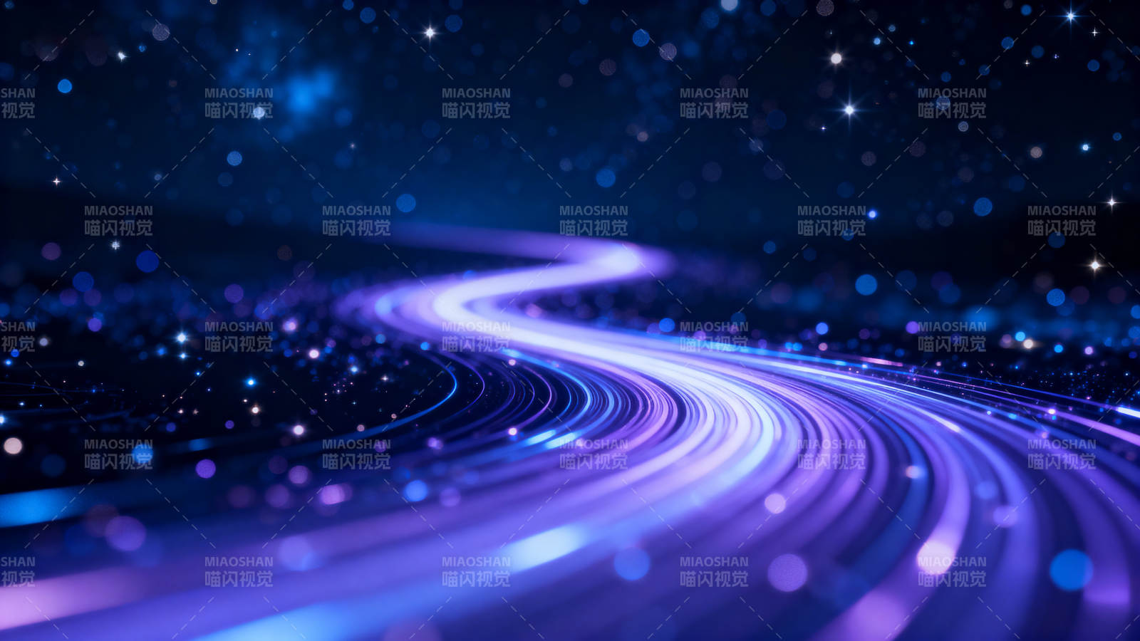 紫色光轨抽象背景图片