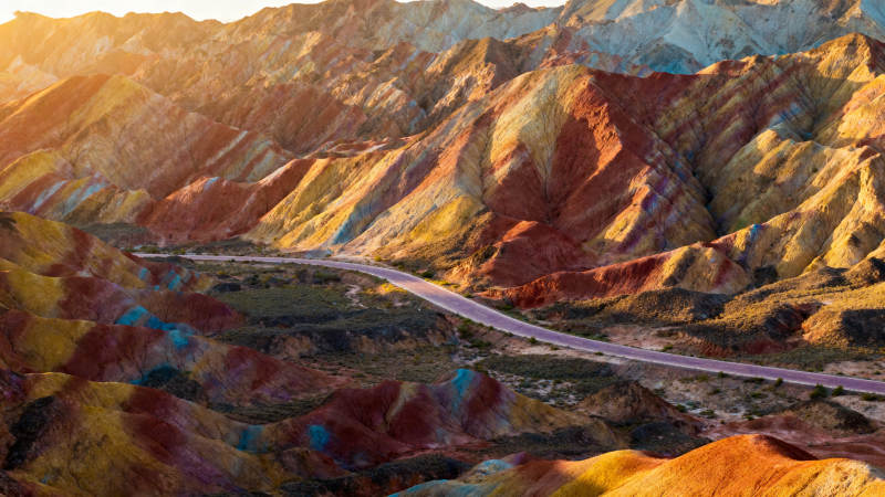 七彩丹霞地貌奇观图片