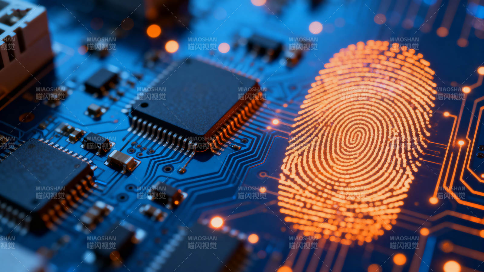指纹识别科技电路图片