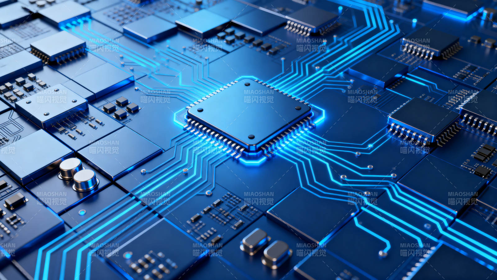 科技芯片电路板核心图片