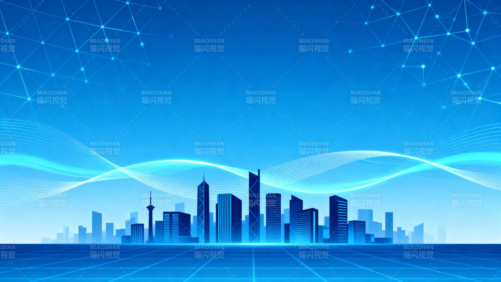 科技城市背景设计图片