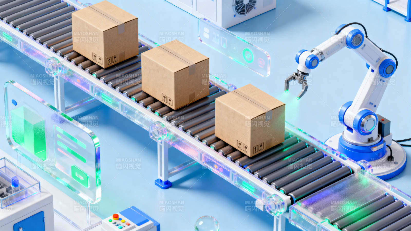 智能工厂自动化生产线图片