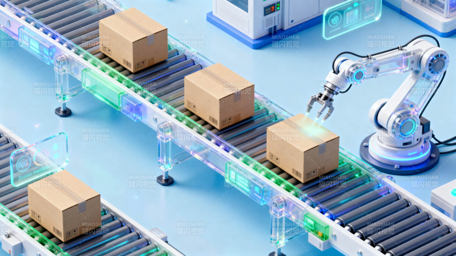 智能工厂自动化生产线图片