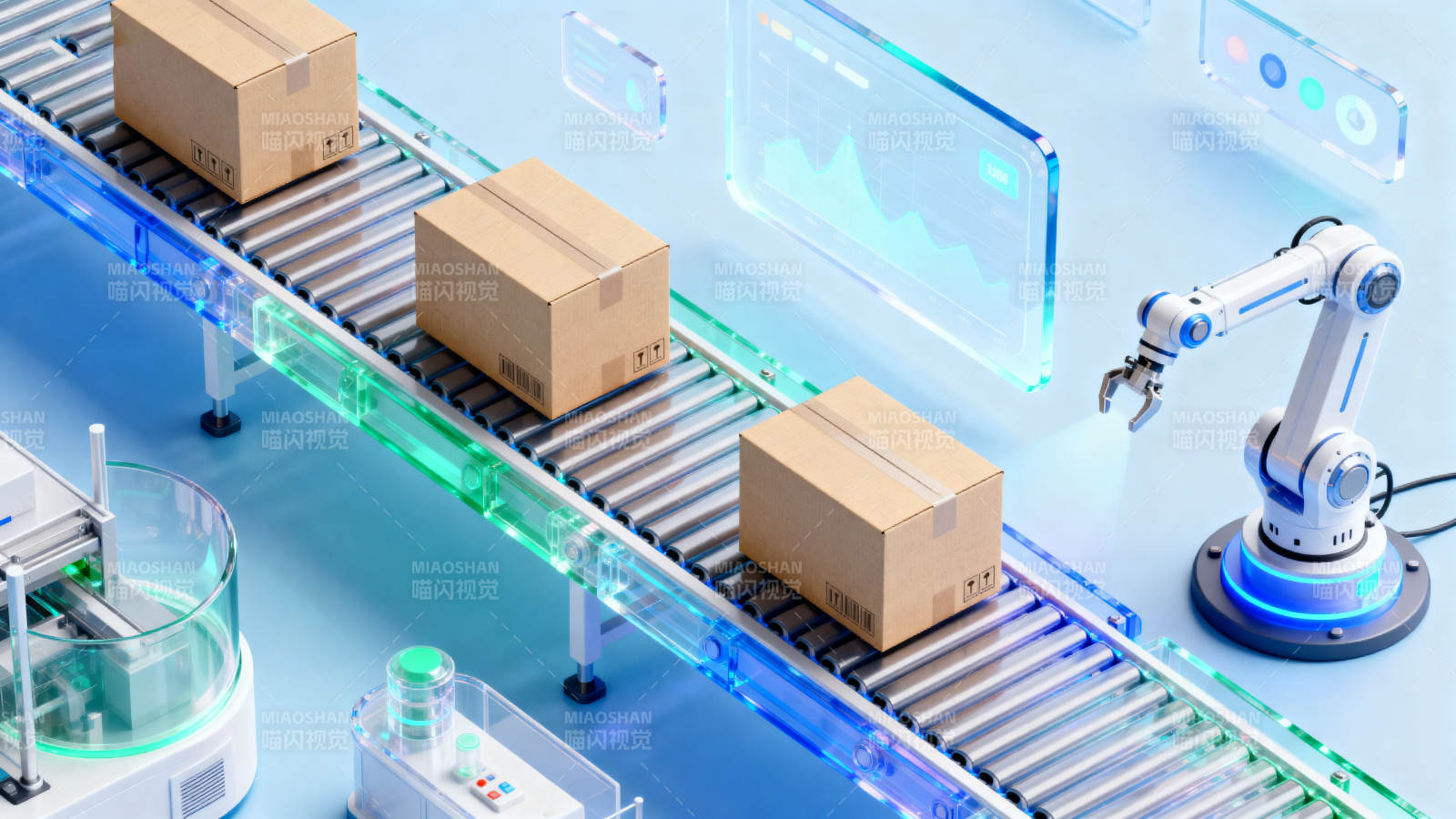 智能工厂自动化生产线图片