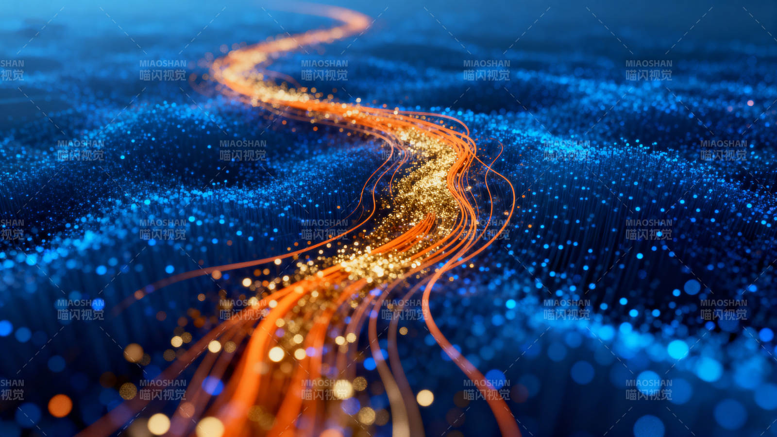 科技感数据流抽象背景图片