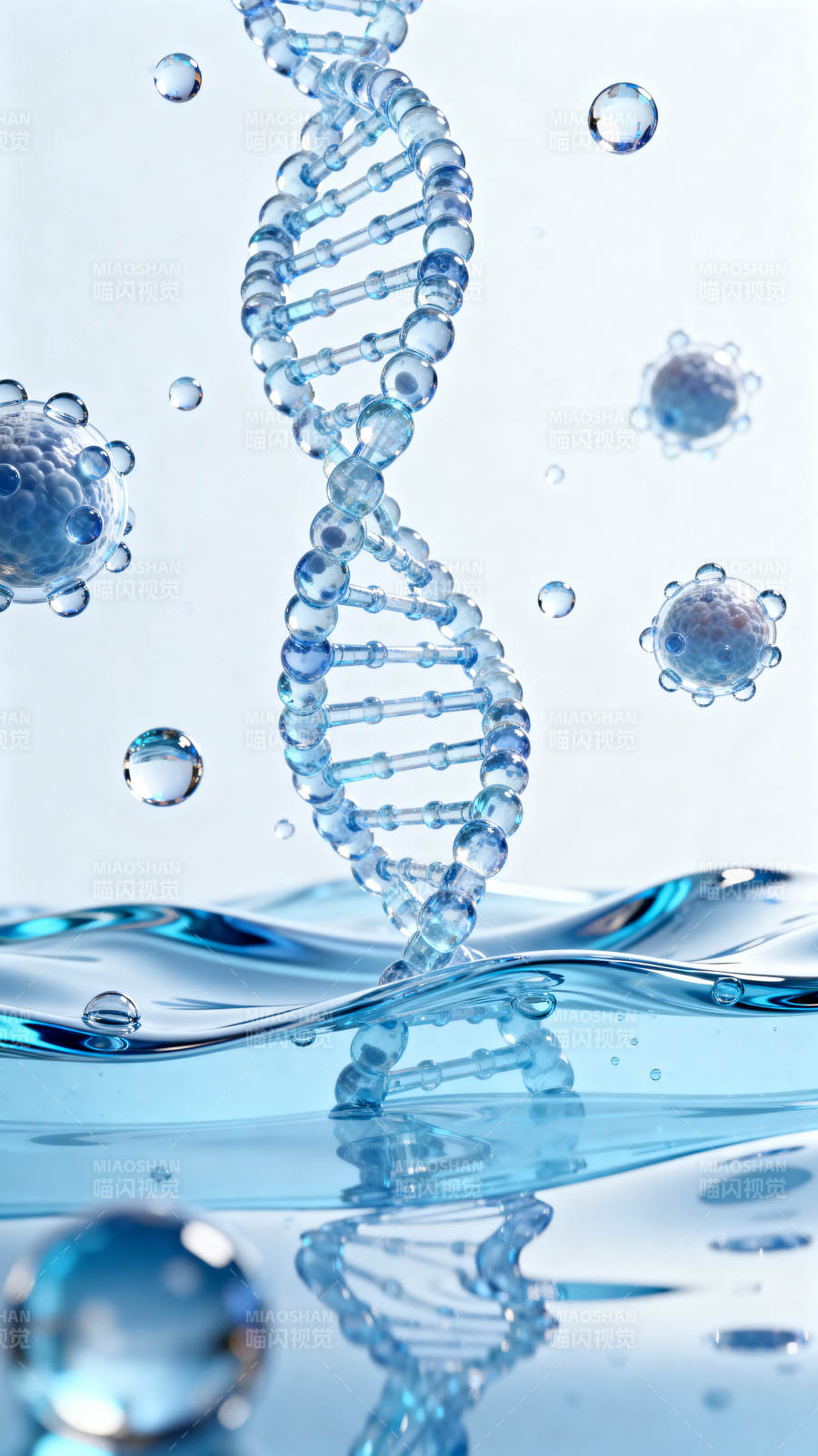 DNA双螺旋结构与分子图片