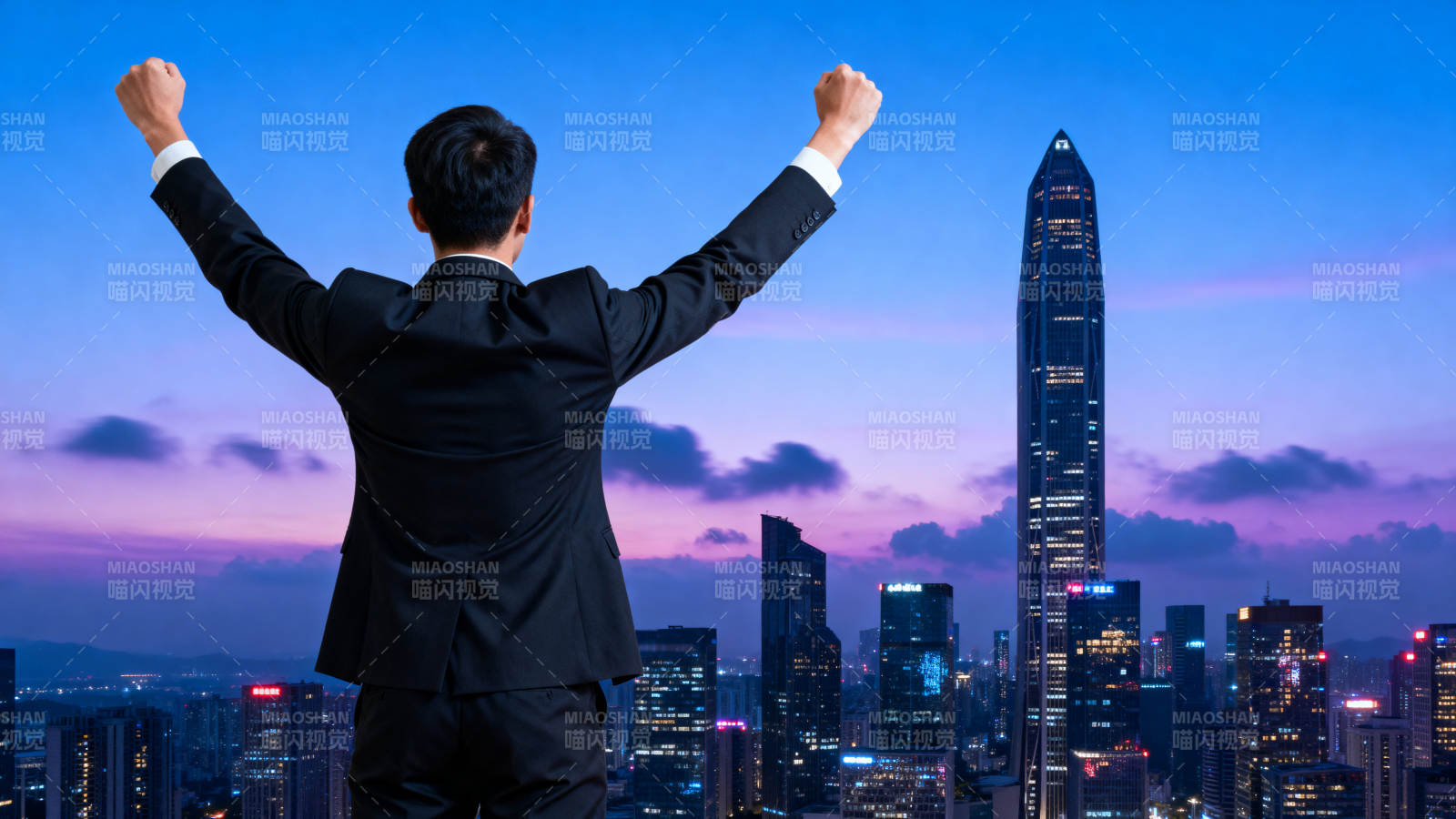 商务成功城市夜景图片