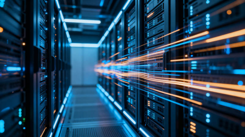 数据中心服务器机房内部图片