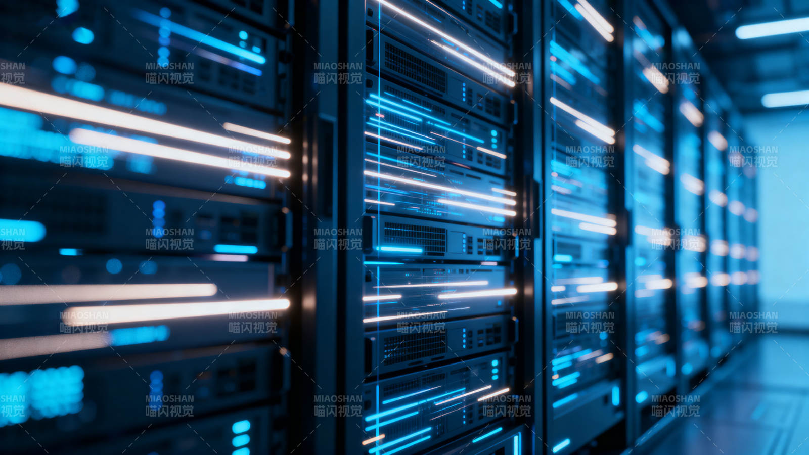 数据中心服务器机房内部图片
