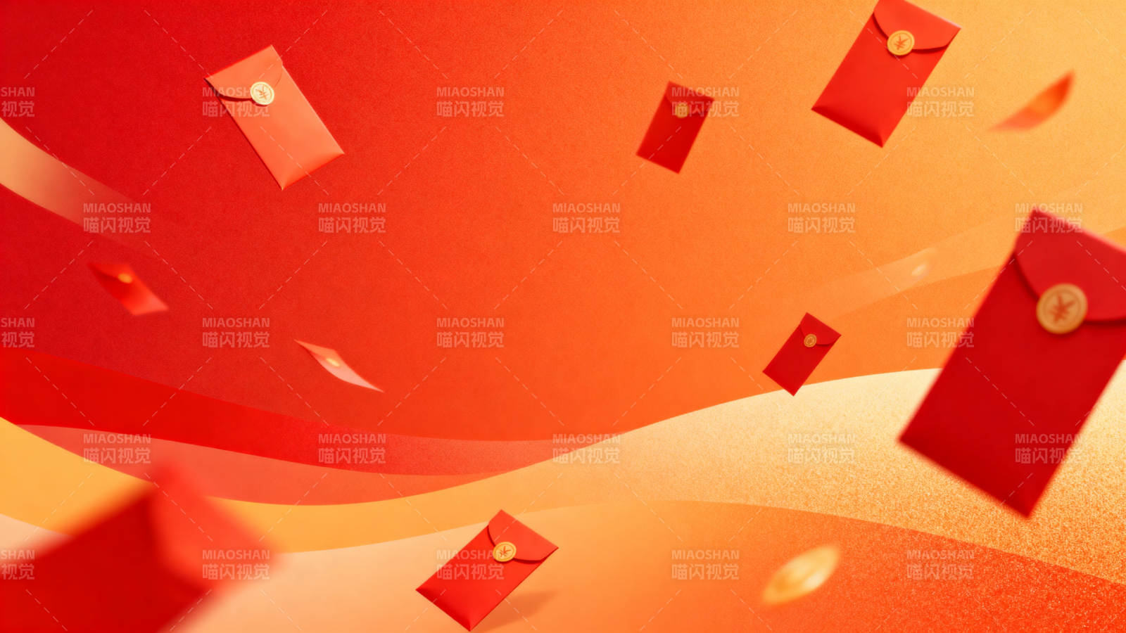 红色红包喜庆背景图片