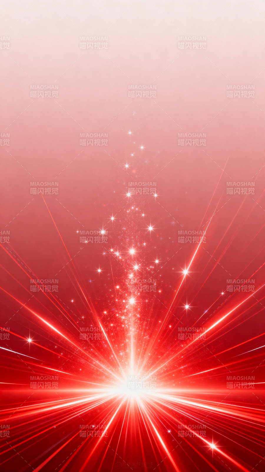红色光束放射背景图片
