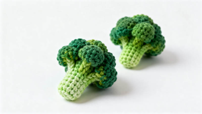 手工编织西兰花模型图片