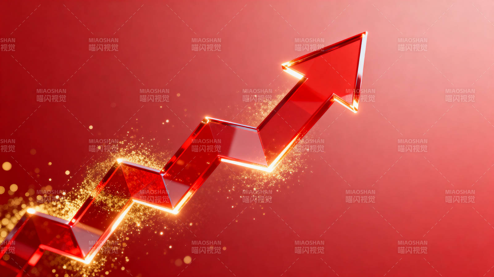 红色上升箭头寓意增长图片