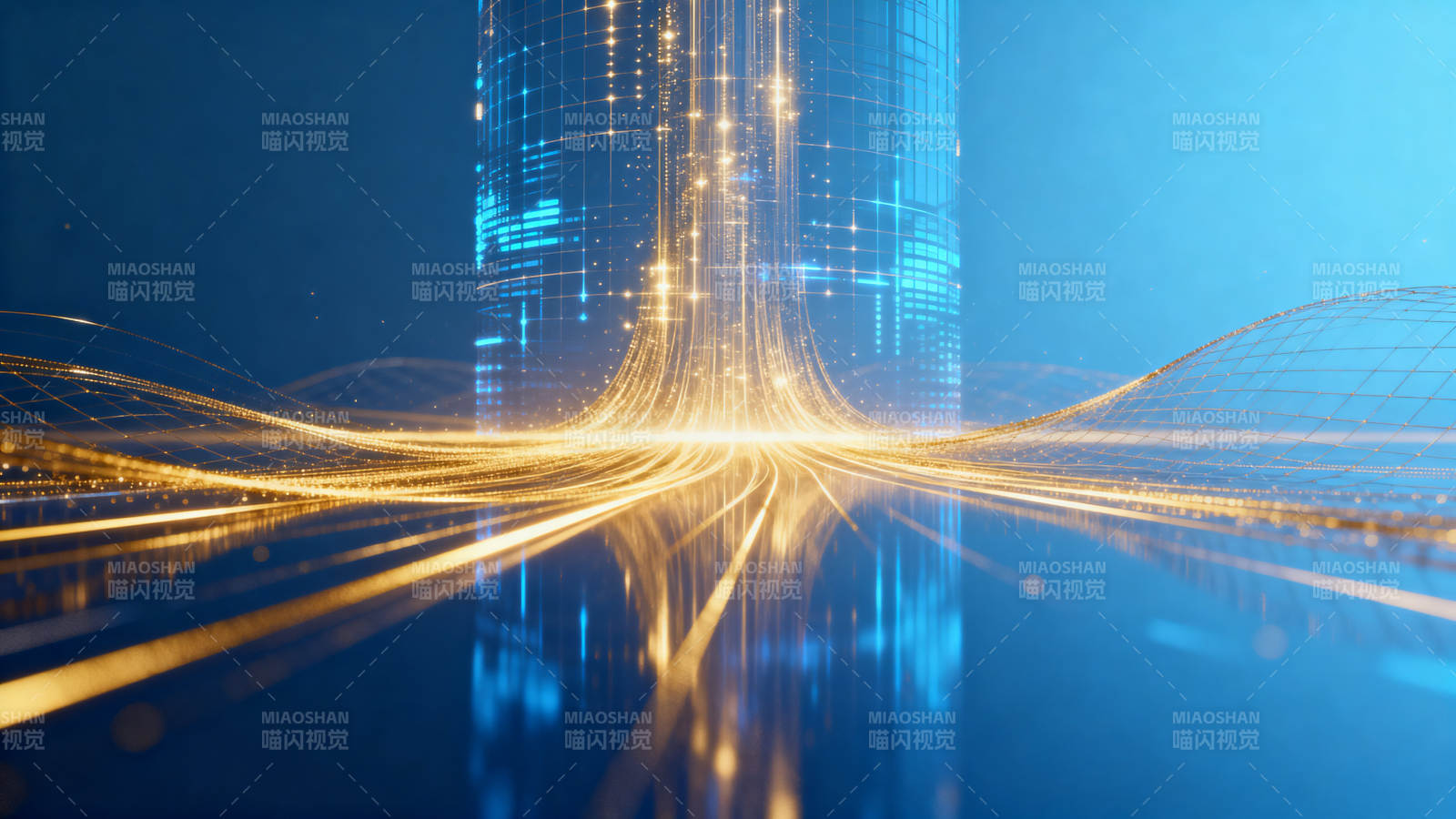 科技数据流光效背景图片