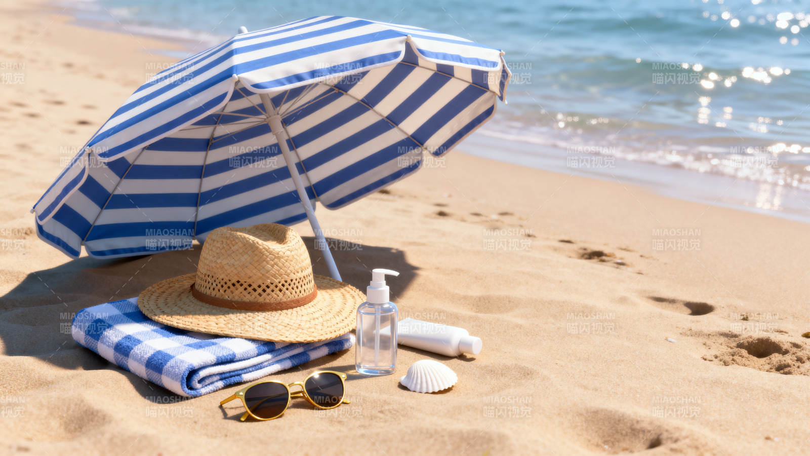 沙滩度假必备物品图片
