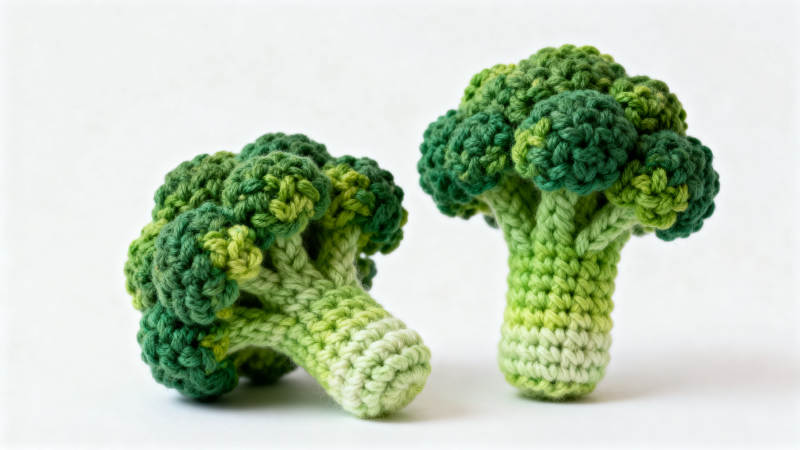 手工编织西兰花模型图片