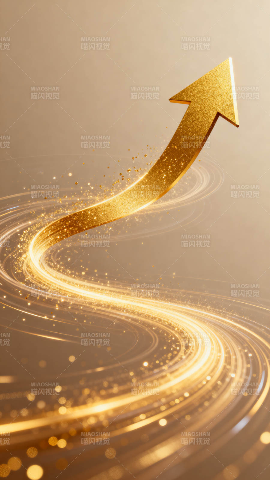 金色上升箭头寓意增长图片