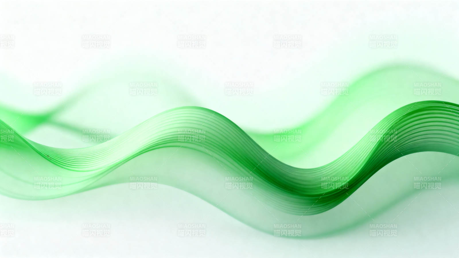 绿色波浪抽象背景图片