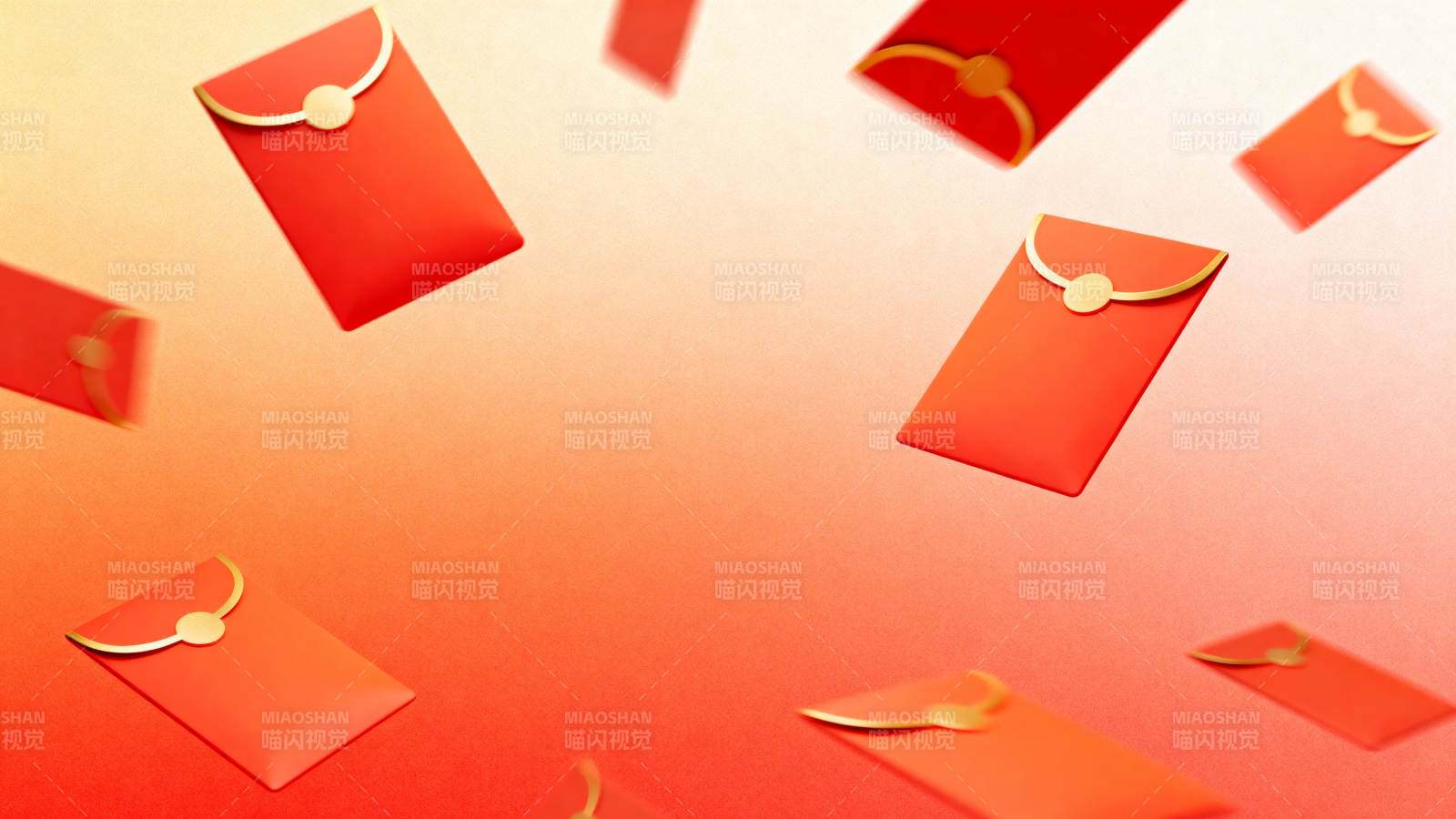 红色红包飞舞背景图片