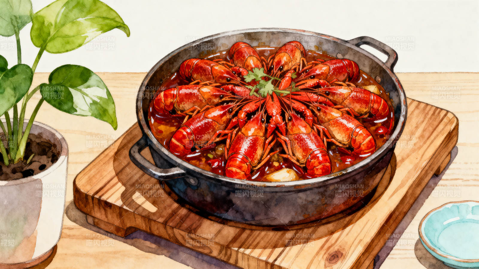 香辣小龙虾美味诱人图片