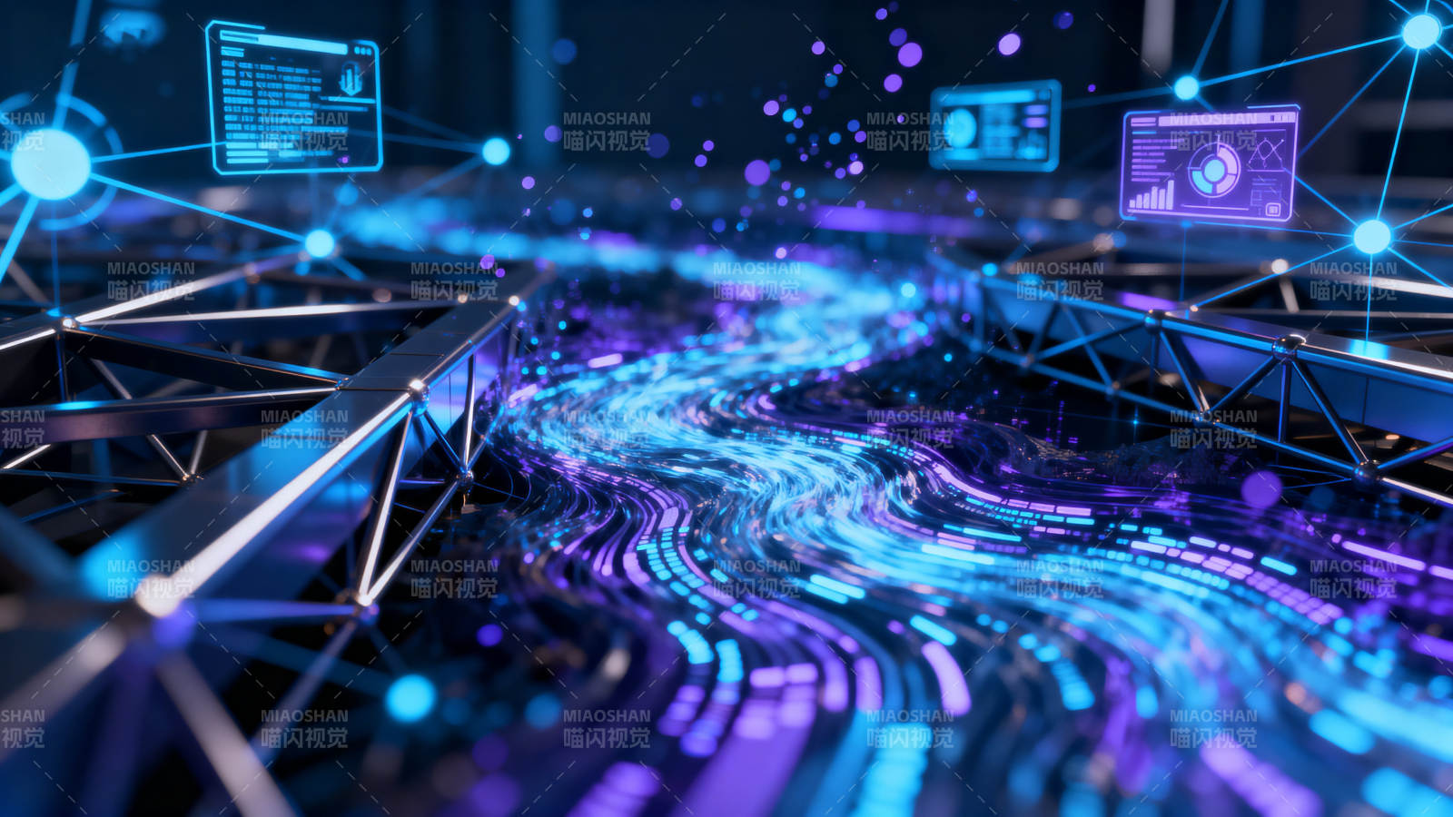 科技数据流网络空间图片