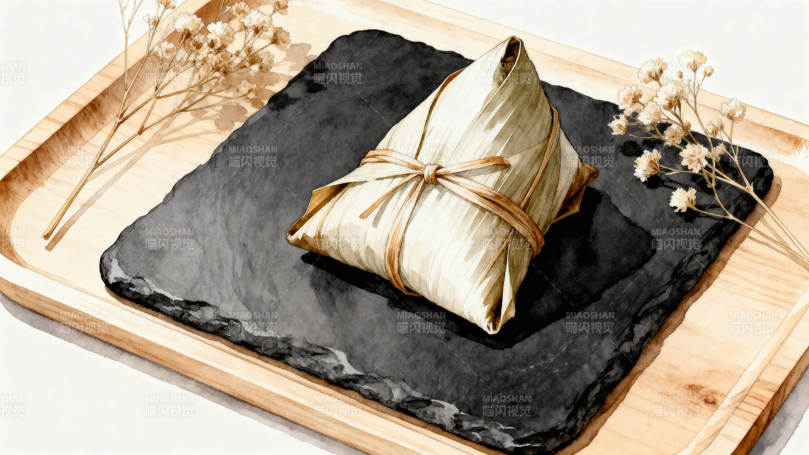 端午节传统粽子特写图片