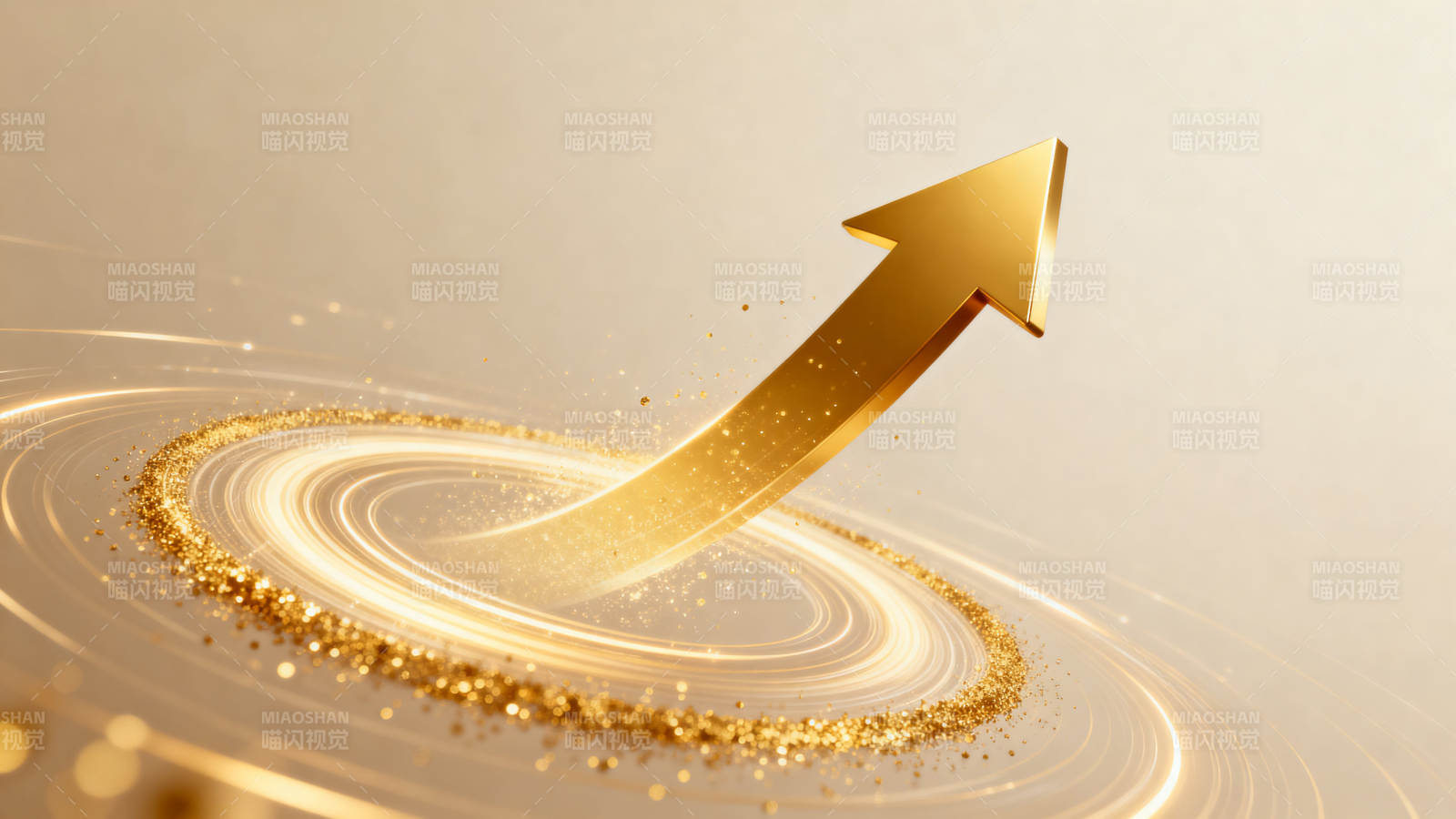 金色上升箭头寓意增长图片