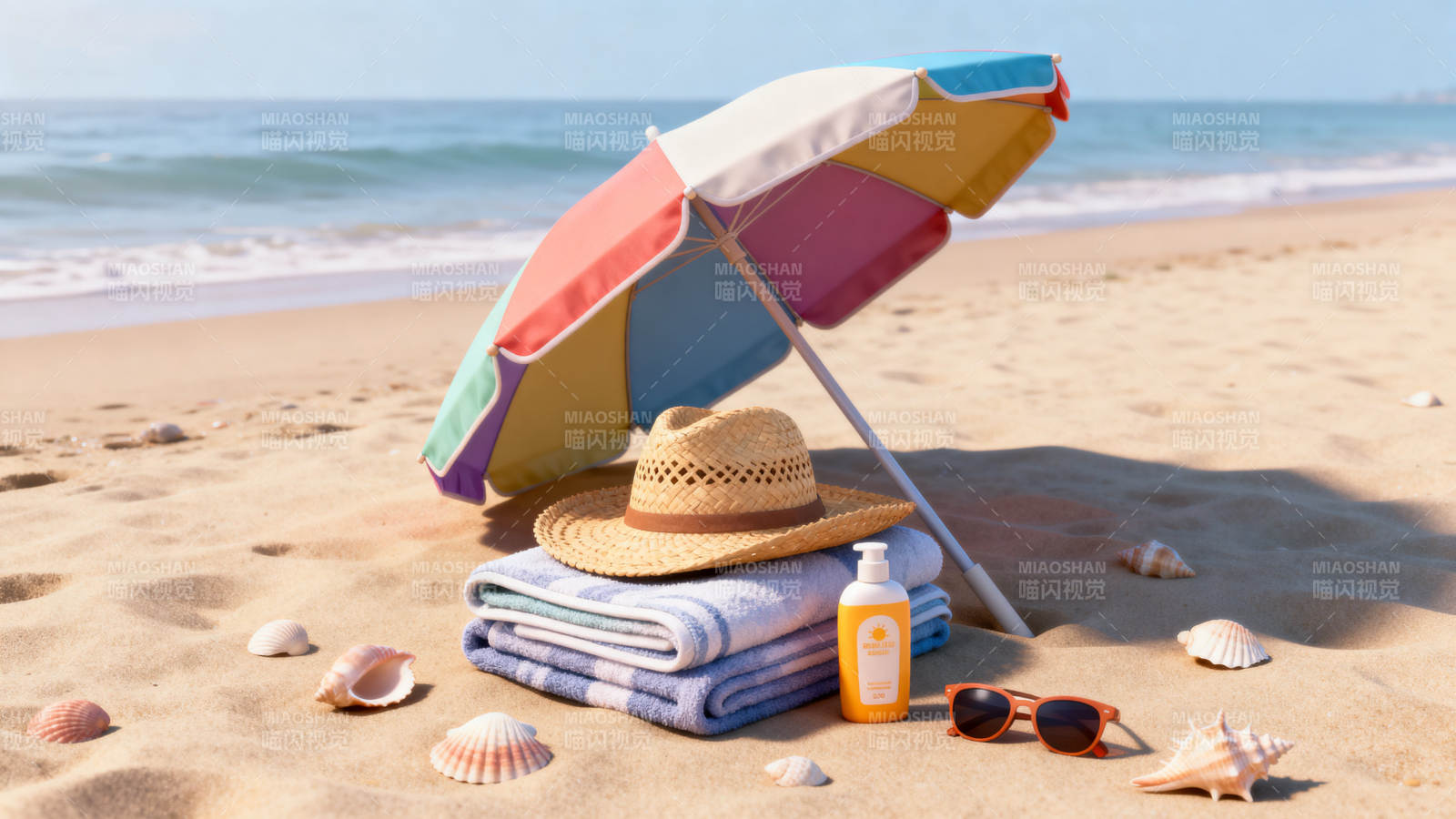 沙滩度假必备物品图片