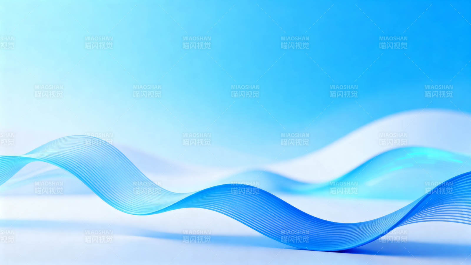 蓝色波浪抽象背景图片