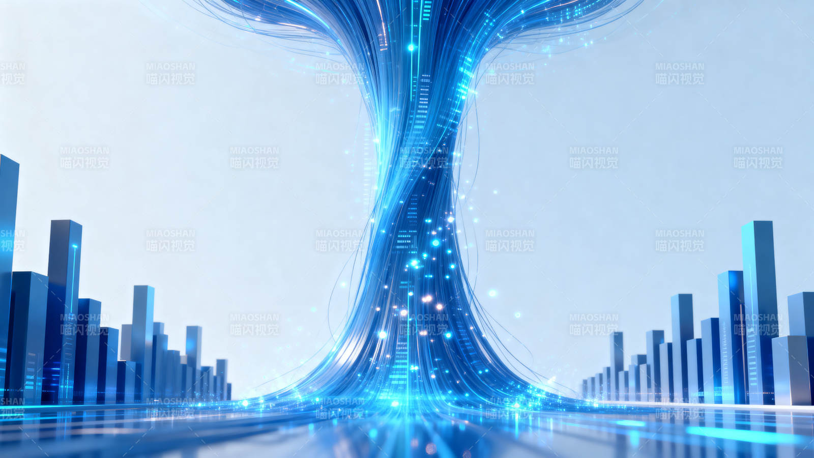 科技数据流抽象背景图片