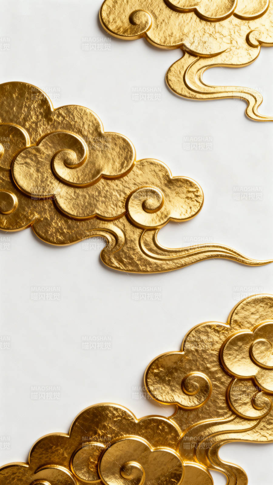 金色祥云浮雕图案图片