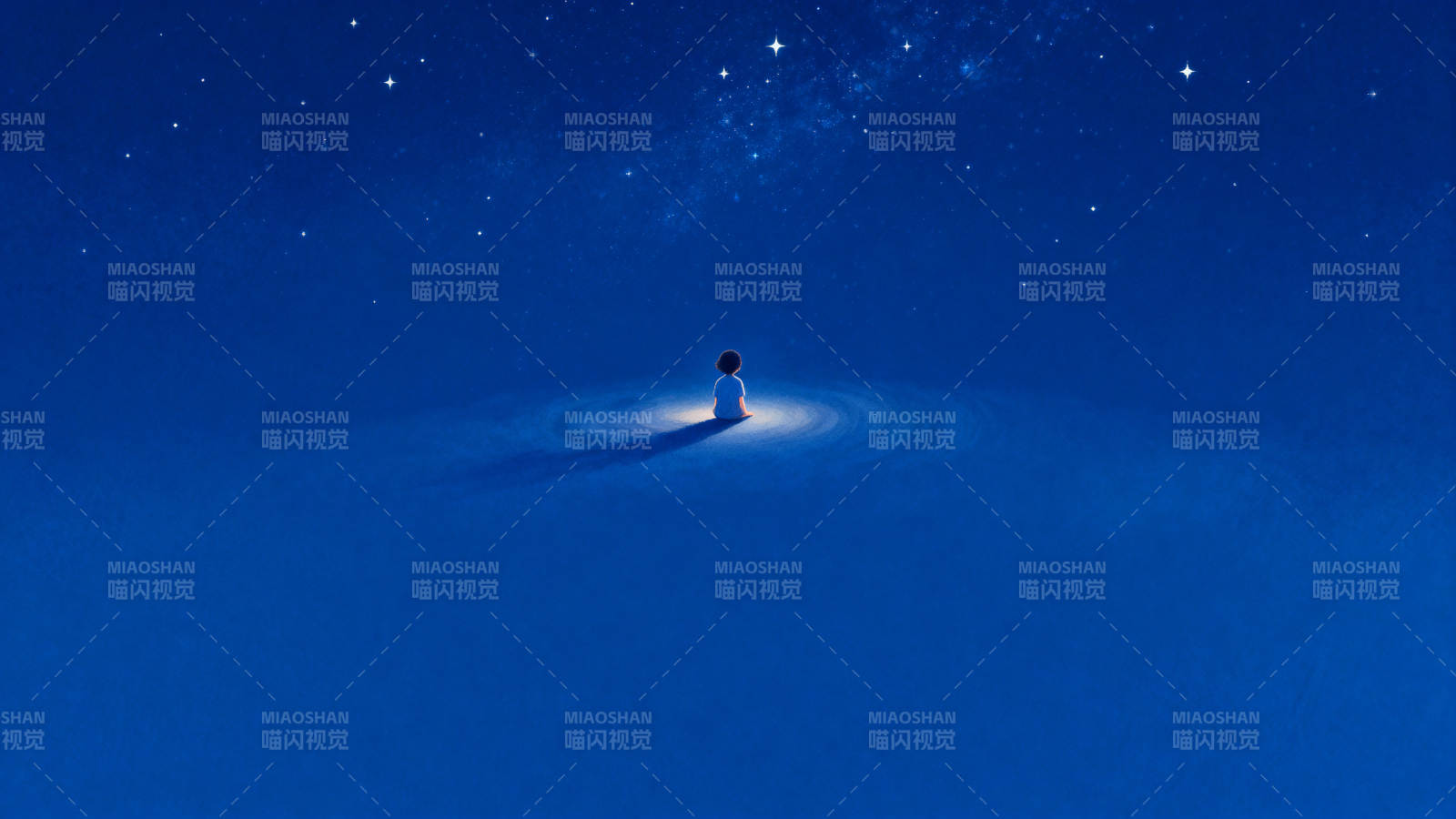 星空下的沉思图片