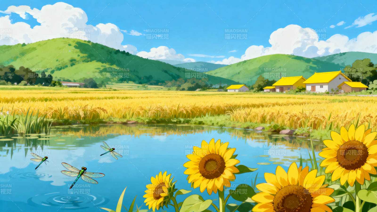 夏日田野向日葵风光图片