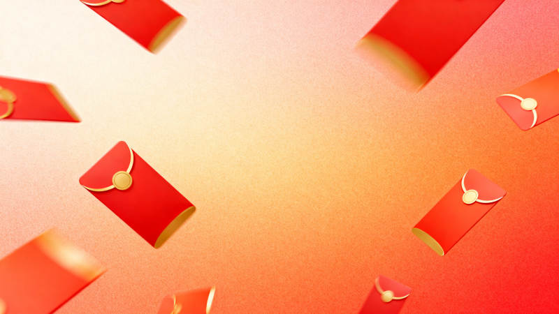 红色红包喜庆背景图片