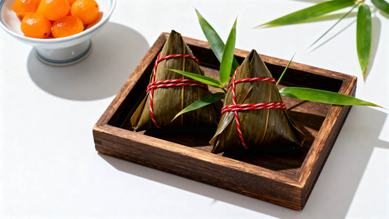 端午节粽子与咸蛋黄图片