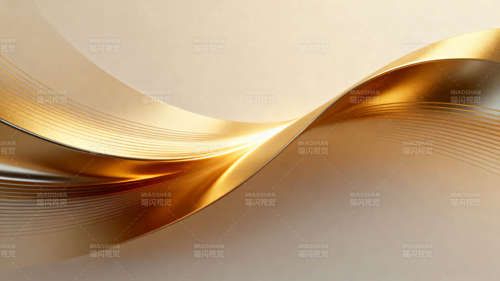 金色抽象波浪背景设计图片