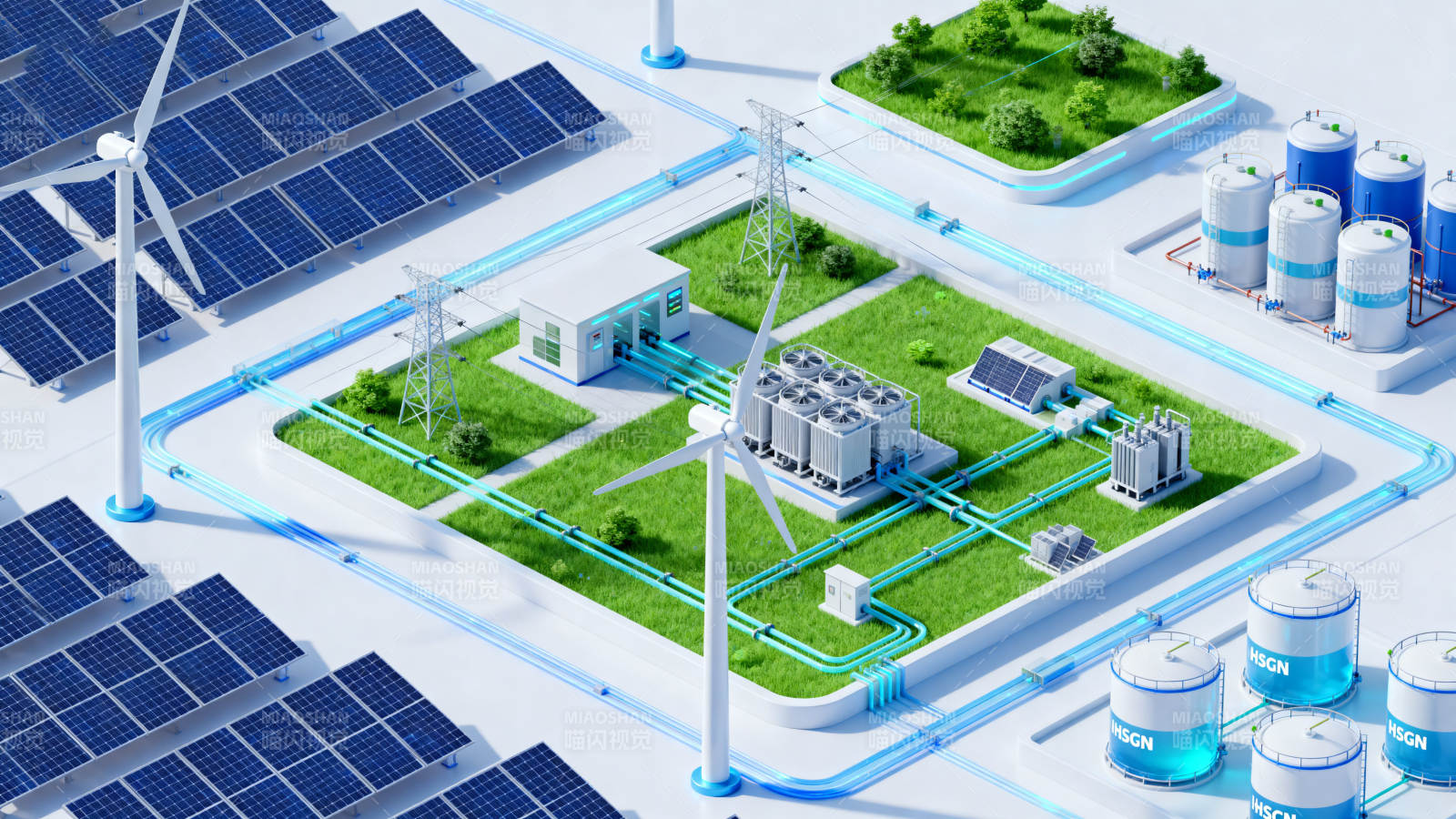 新能源发电系统模型图片