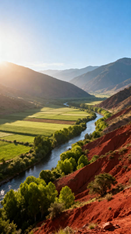 河流山谷自然风光图片