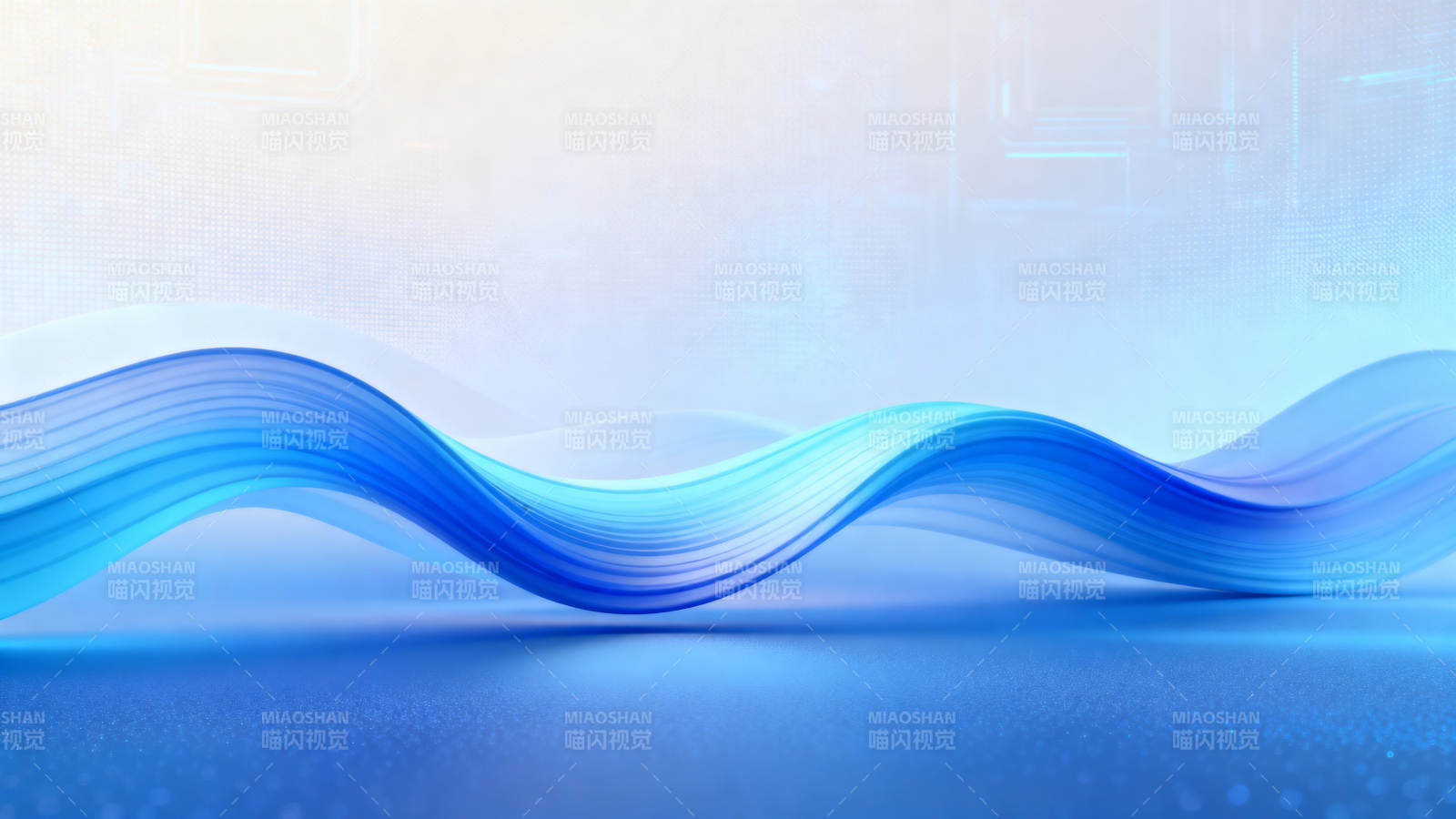 蓝色波浪抽象背景图片