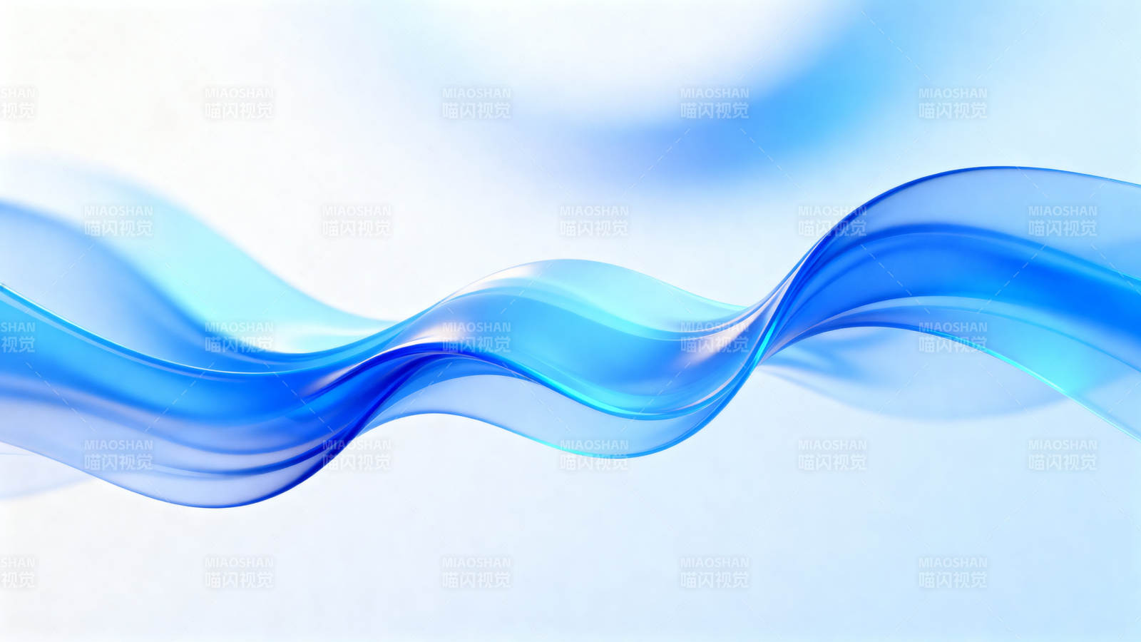 蓝色波浪抽象背景图片